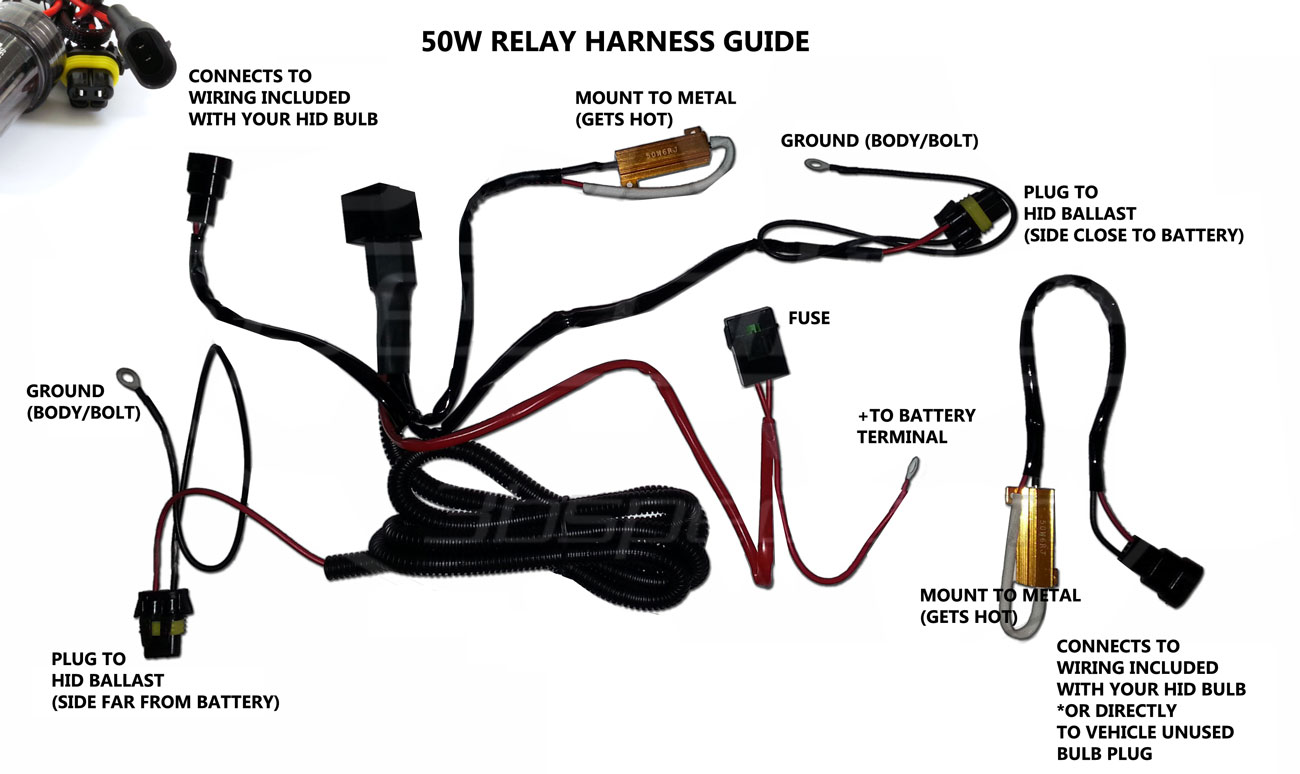 HID Kit Installation Guide 9007 hid relay harness diagram 